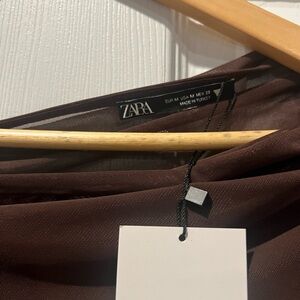 Zara Chocolate Brown Blouse